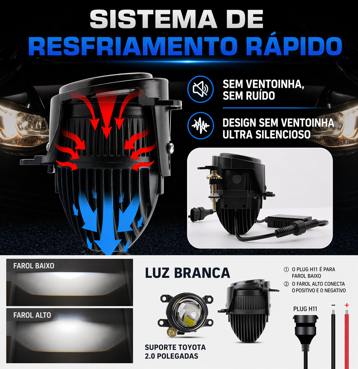 👉 PROJETOR BI-LED STORM COROLLA / HILUX / COROLLACROSS 2020–2026 | ALTA PERFORMANCE | ILUMINAAUTO