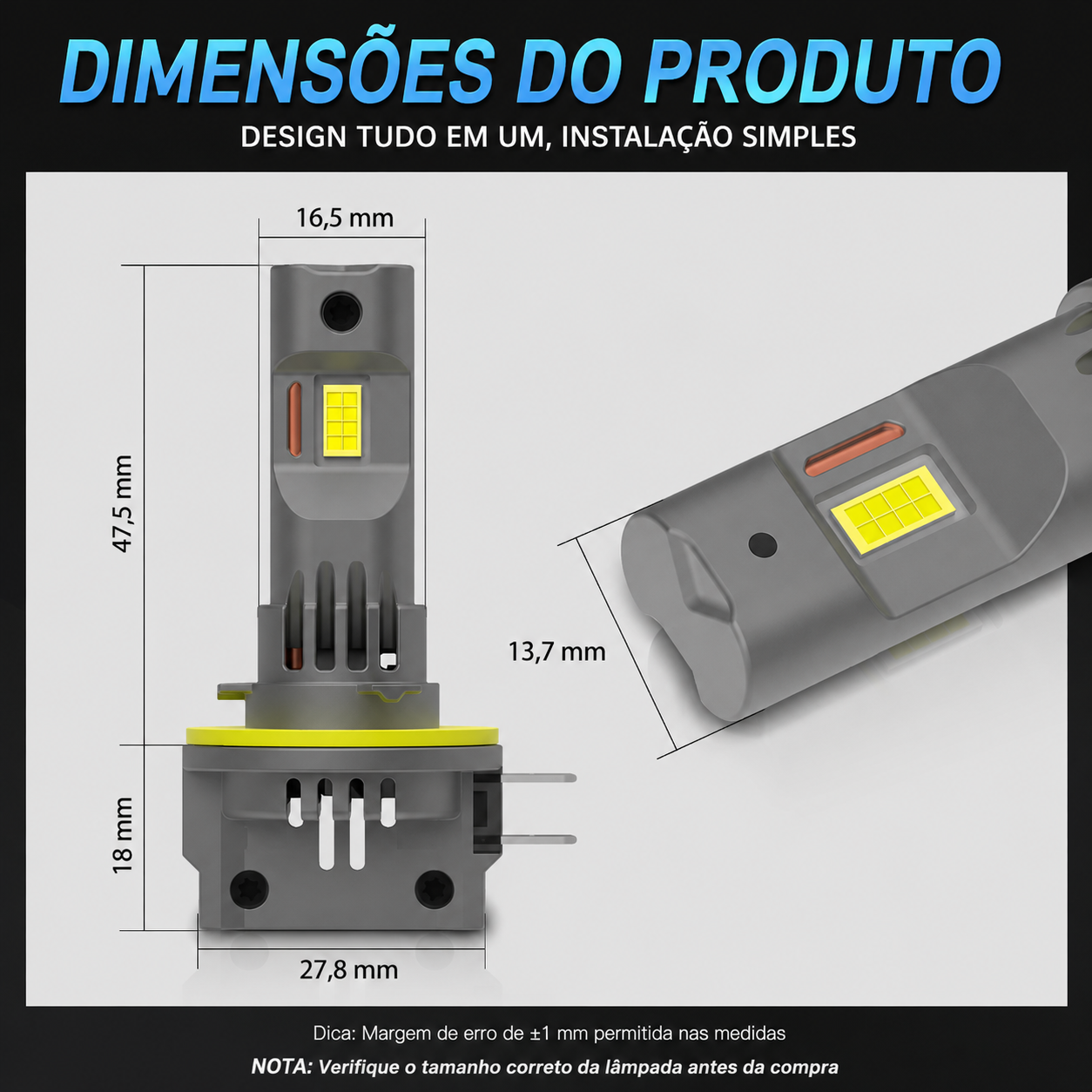 💡 LED H11B DAYLIGHT PRO – Luz Diurna Premium