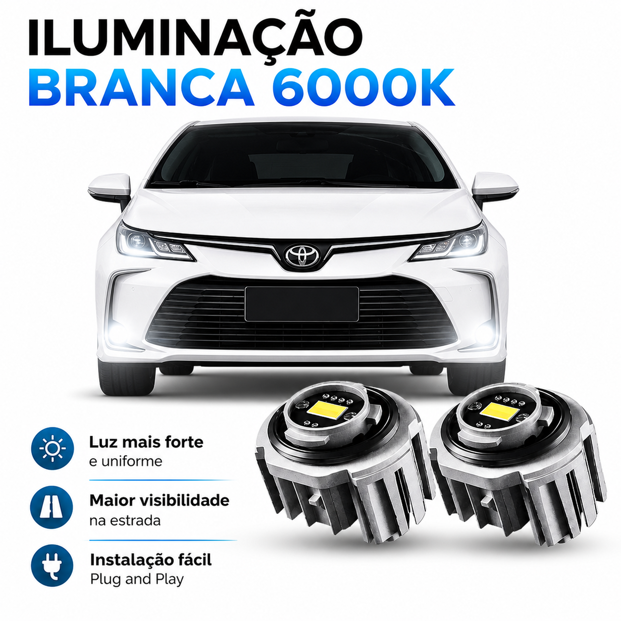 👉 LED L1B Storm Fog 22K – Corolla 2021+ | 22.000 Lúmens | Branco 6000K