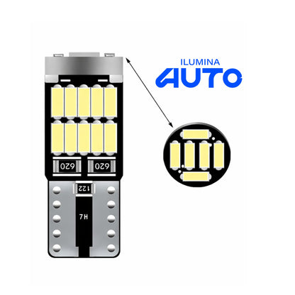 100 Peças LED T10 Smart Light 12V – 26 LEDs Plug and Play