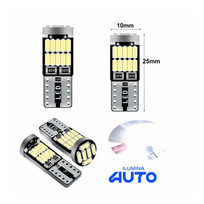 100 Peças LED T10 Smart Light 12V – 26 LEDs Plug and Play