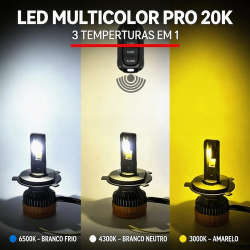 💡 LED Z2S UltraBeam 20K Tricolor  / Ilumina Auto