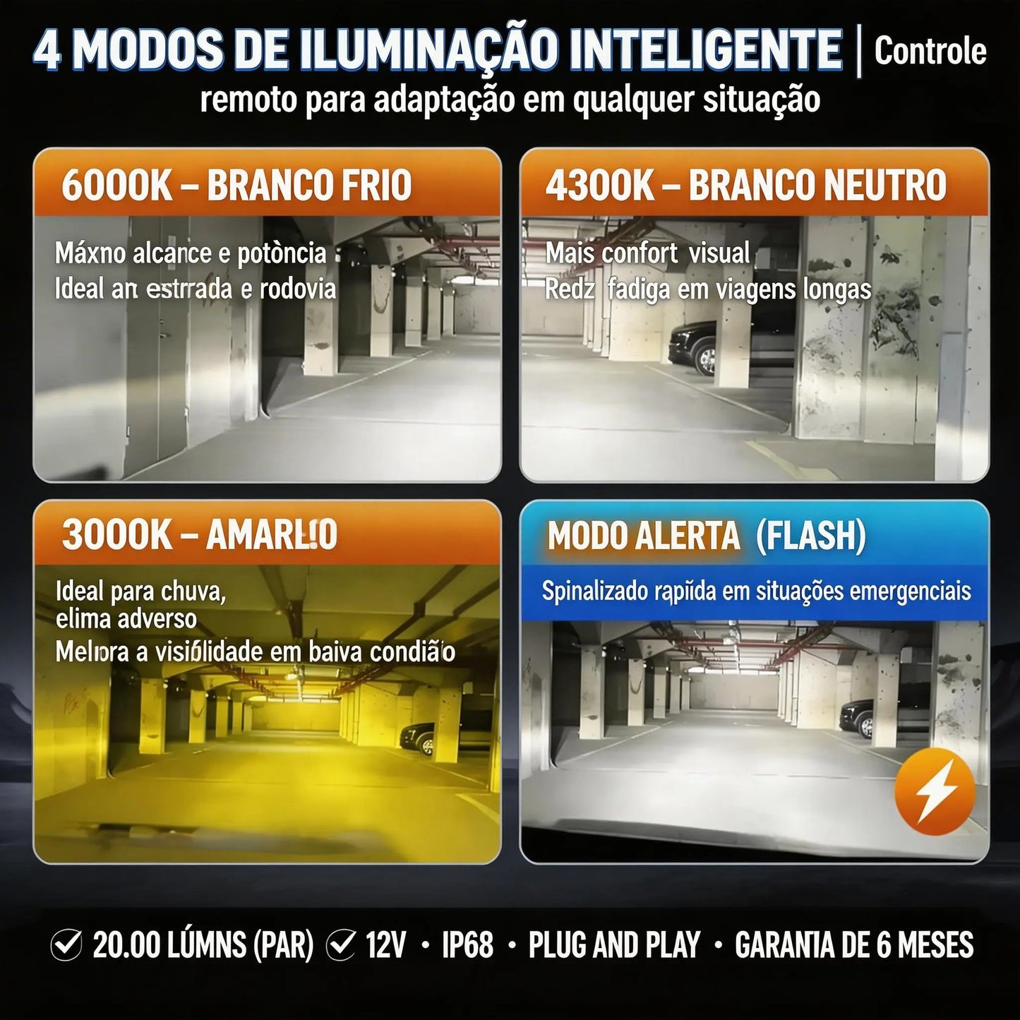 💡 LED Z2S UltraBeam 20K Tricolor  / Ilumina Auto