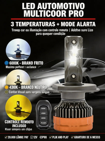 💡 LED Z2S UltraBeam 20K Tricolor  / Ilumina Auto