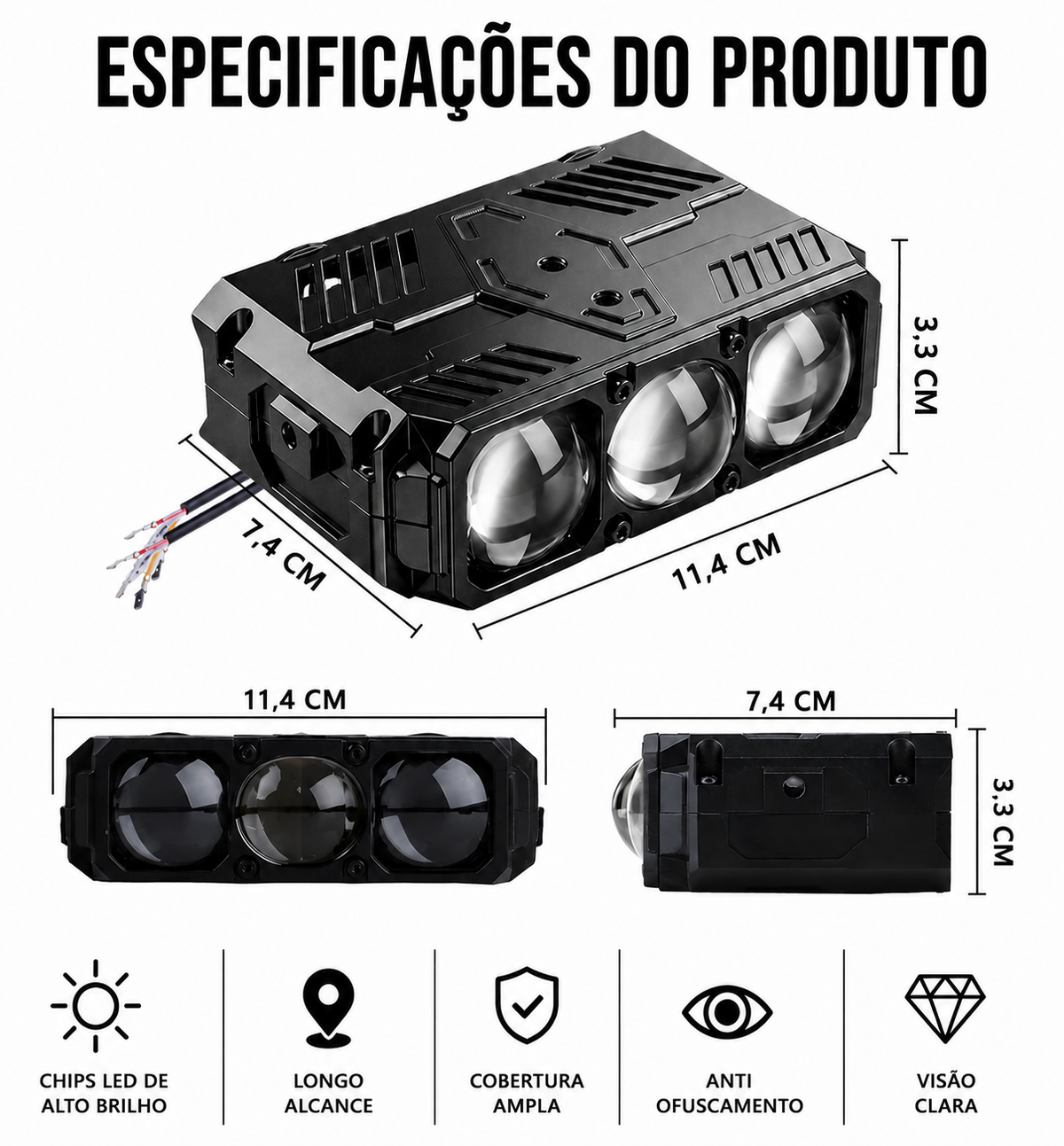 PROJETOR AUXILIAR TITAN 60K – PODER DE LUZ ALTA 60.000 LÚMENS | ALTA PERFORMANCE